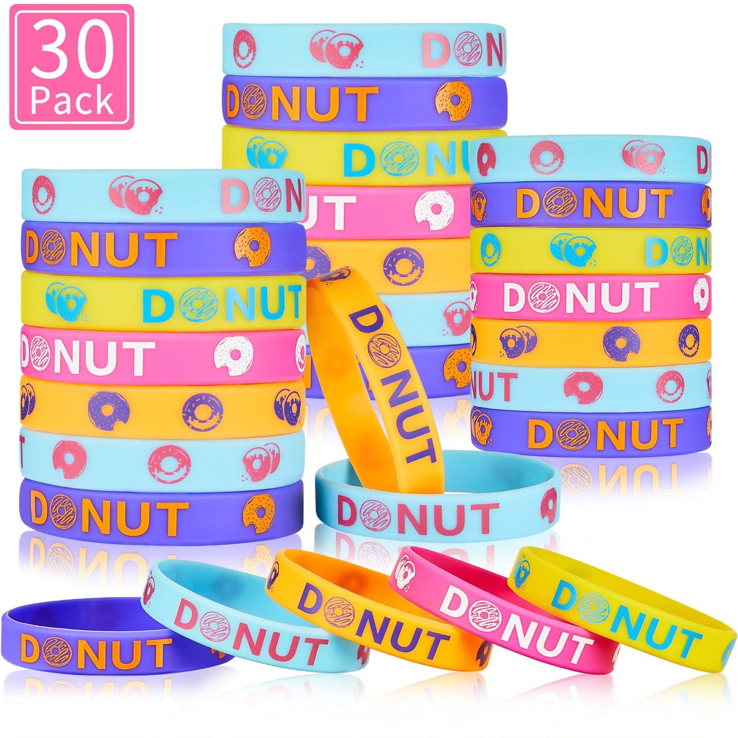Donut Silicone Wristbands for Parties and Favors