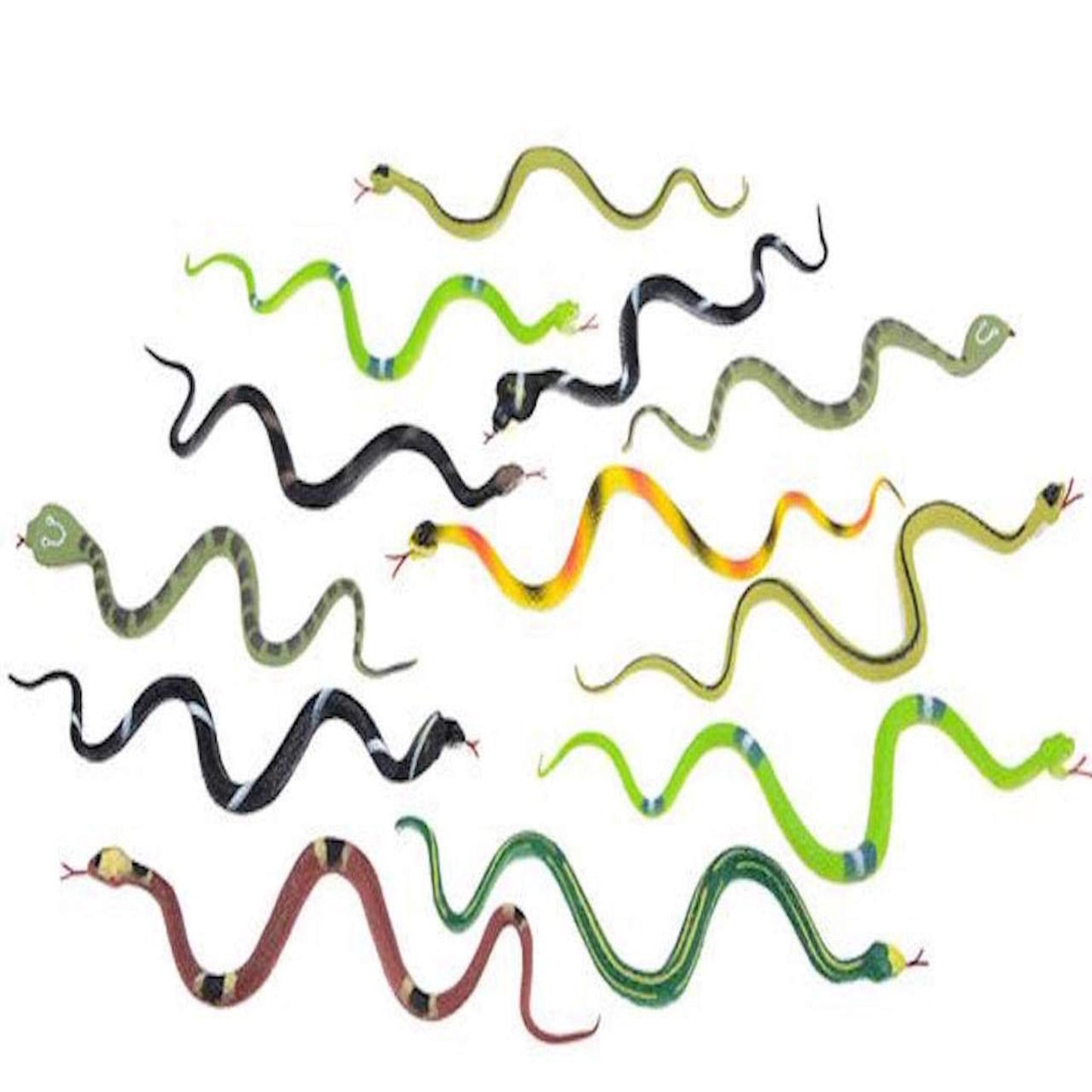 Set of 12 6-Inch Rain Forest Snake Repellents