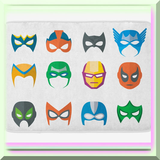 Superhero Bath Mat Plush Non Slip 30.2" x 20"