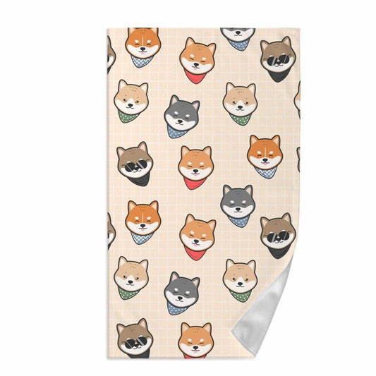 Shiba Inu Dog Kitchen Dish Towel 15x27 Inches
