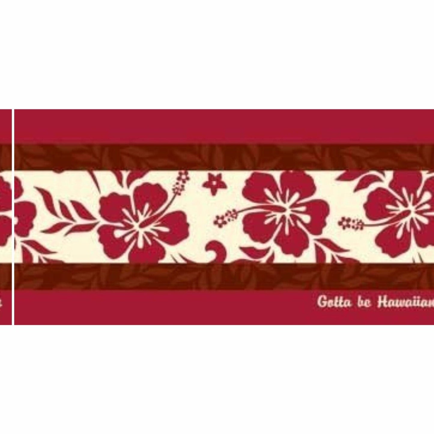 Hawaiian Beach Towel Red Hibiscus Design