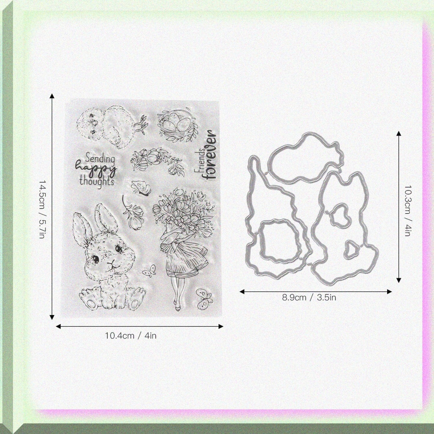 Clear Rubber Stamp for Scrapbooking and Card Making