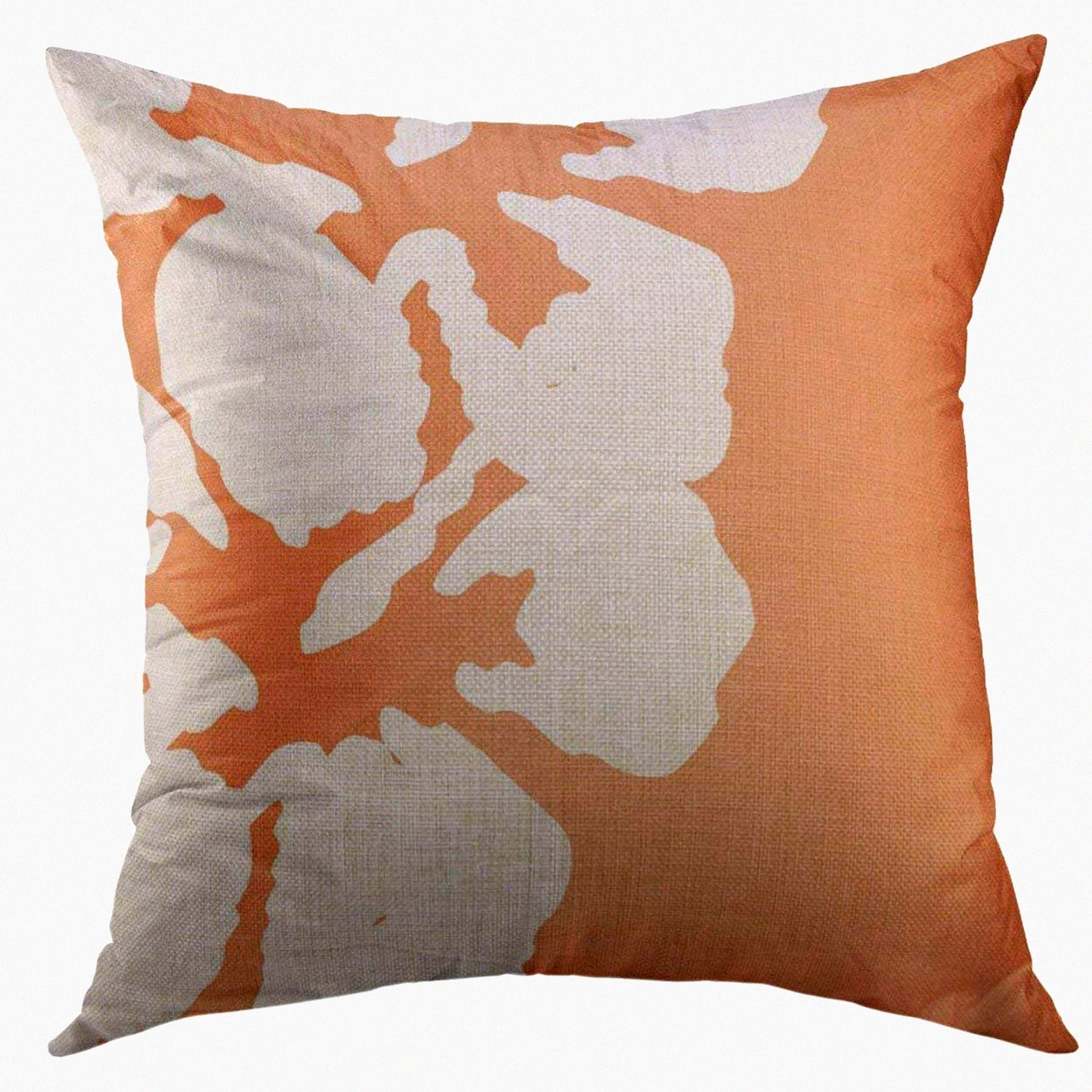 Tropical Hibiscus Floral Decorative Pillow Cover - Hawaiian Flowers Sofa Cushion Case 18x18 Inch - Home Decor Throw Pillow Case for Couch