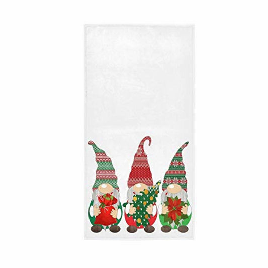 Scandinavian Gnomes Hand Towels 30x15 Inches