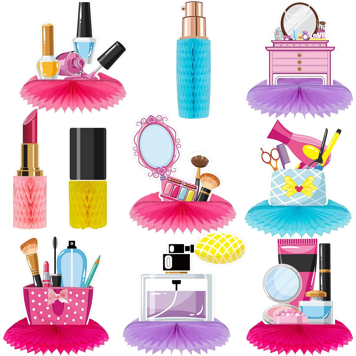 10 Pieces Spa Honeycomb Centerpieces for Party Decor