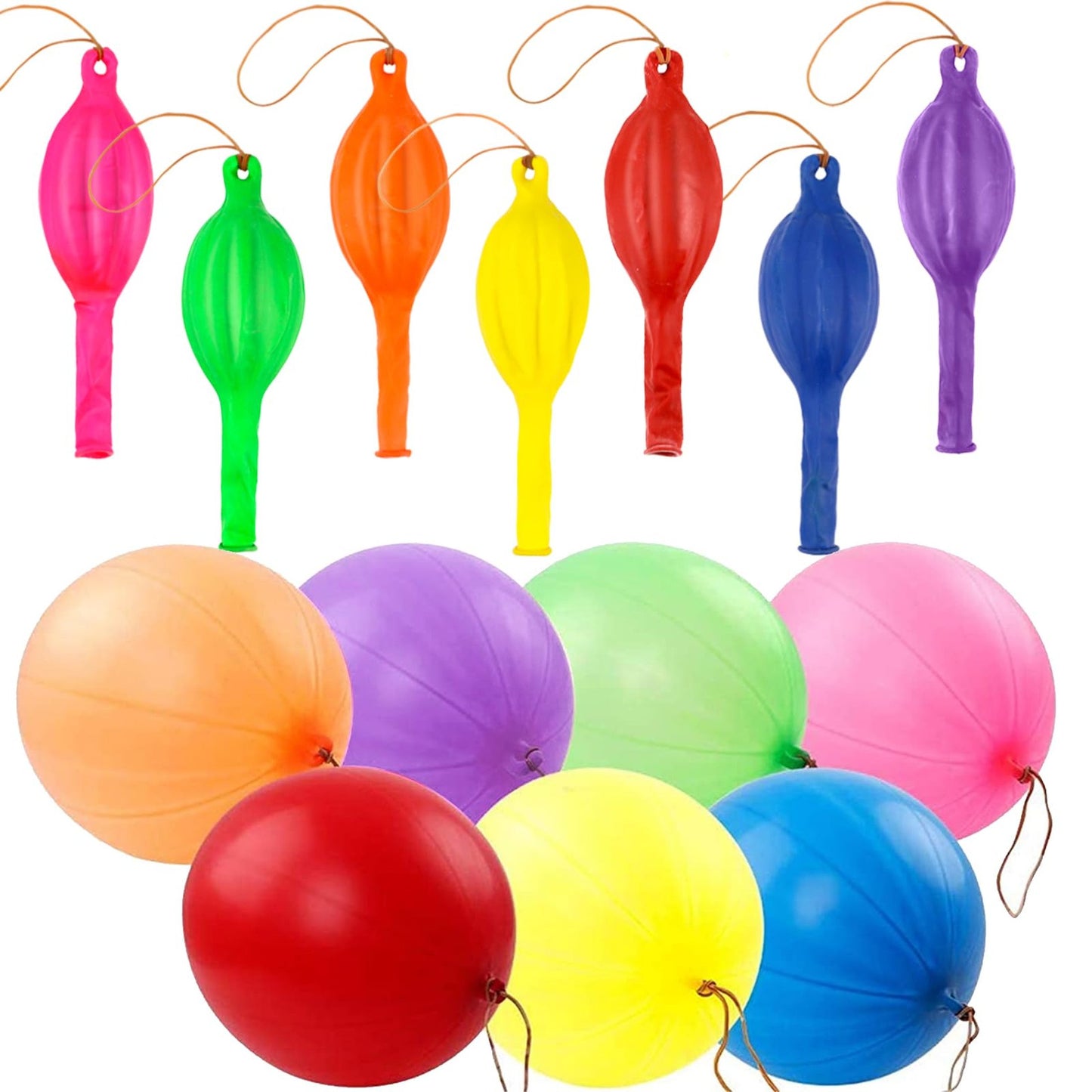 BounceBlast Punch Balloons - Heavy Duty Party Favors for Kids! Thickened Punching Balloon with Rubber Band Handle - Perfect for Birthday Parties!