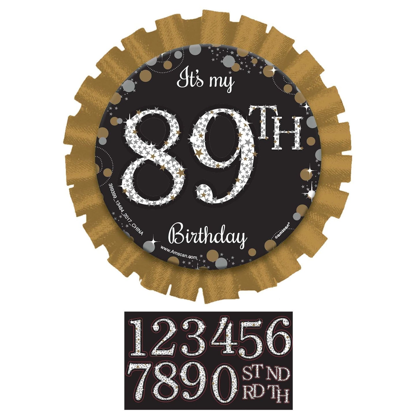 Sparkling Celebration Add-Any-Age Birthday Button