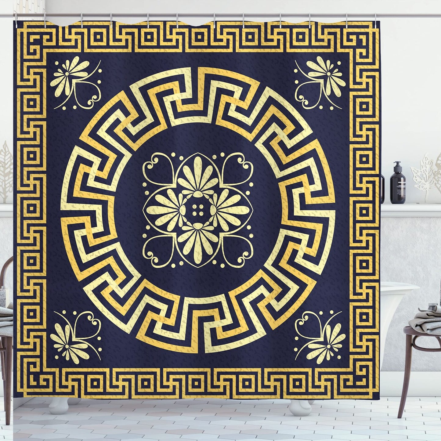 Floral Bohemian Shower Curtain 69x70 inches