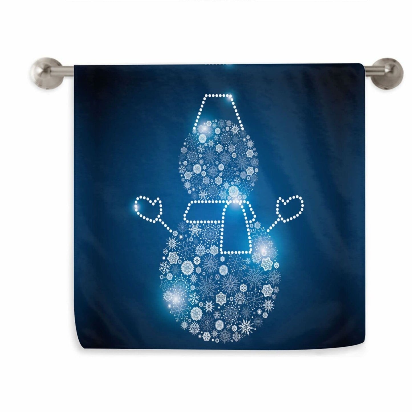 Snowman Shining Snowflakes Microfiber Dish Towel 16x28