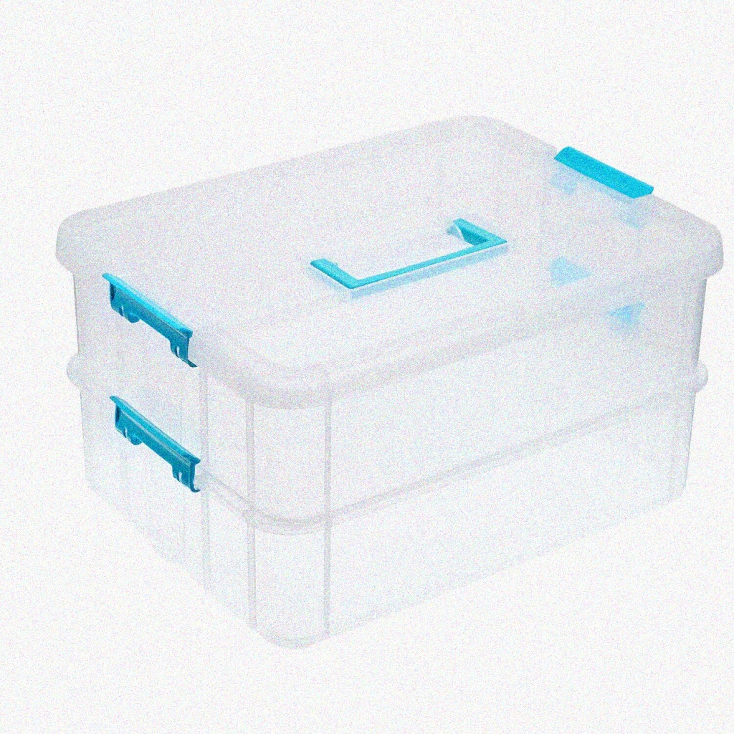 2 Layer Stack Carry Box Blue 35x26.5x18.9cm