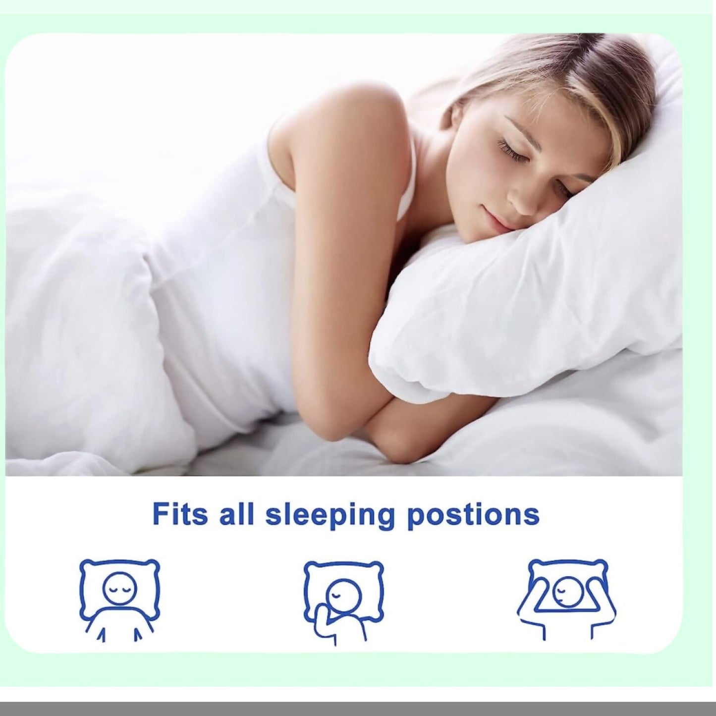 SleepWell Comfort Queen Pillow Set - 2 Pack Medium Density Pillows for Back, Side, and Stomach Sleepers - Soft and Supportive Bed Pillows