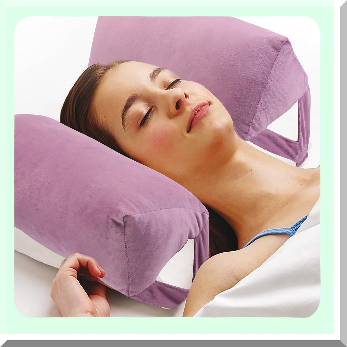 WrinkleGuard Back Sleep Pillow - Anti Aging Head Positioning Support for Post Surgery, Prevent Wrinkles & Train Back Sleeping, Upright Sleep Aid