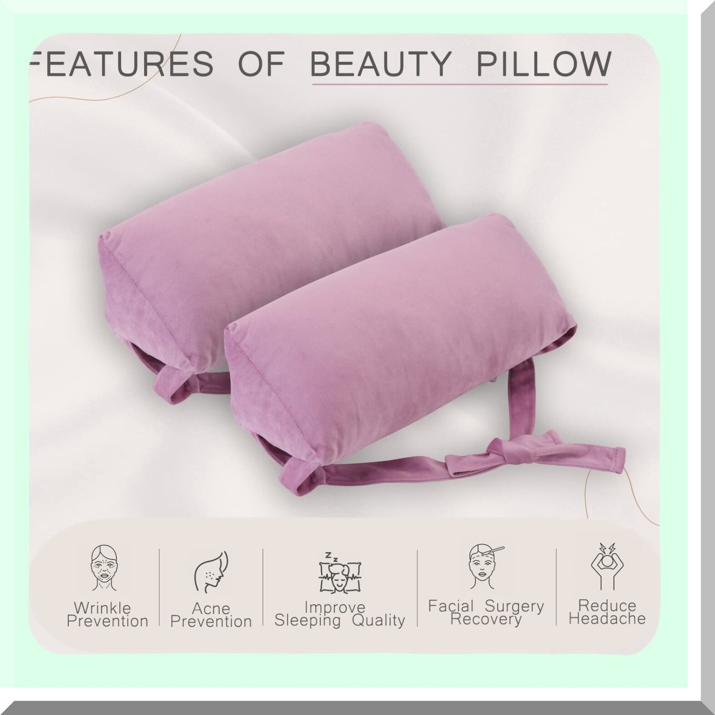 WrinkleGuard Back Sleep Pillow - Anti Aging Head Positioning Support for Post Surgery, Prevent Wrinkles & Train Back Sleeping, Upright Sleep Aid
