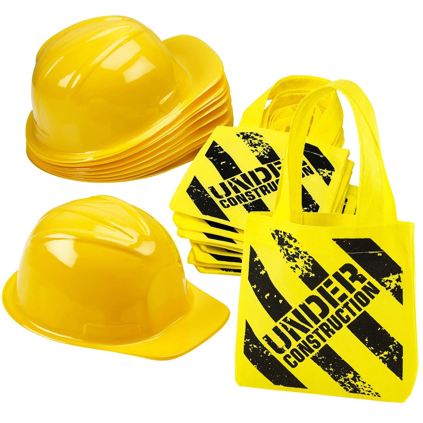 Construction Party Supplies Pack with Hats and Goodie Bags