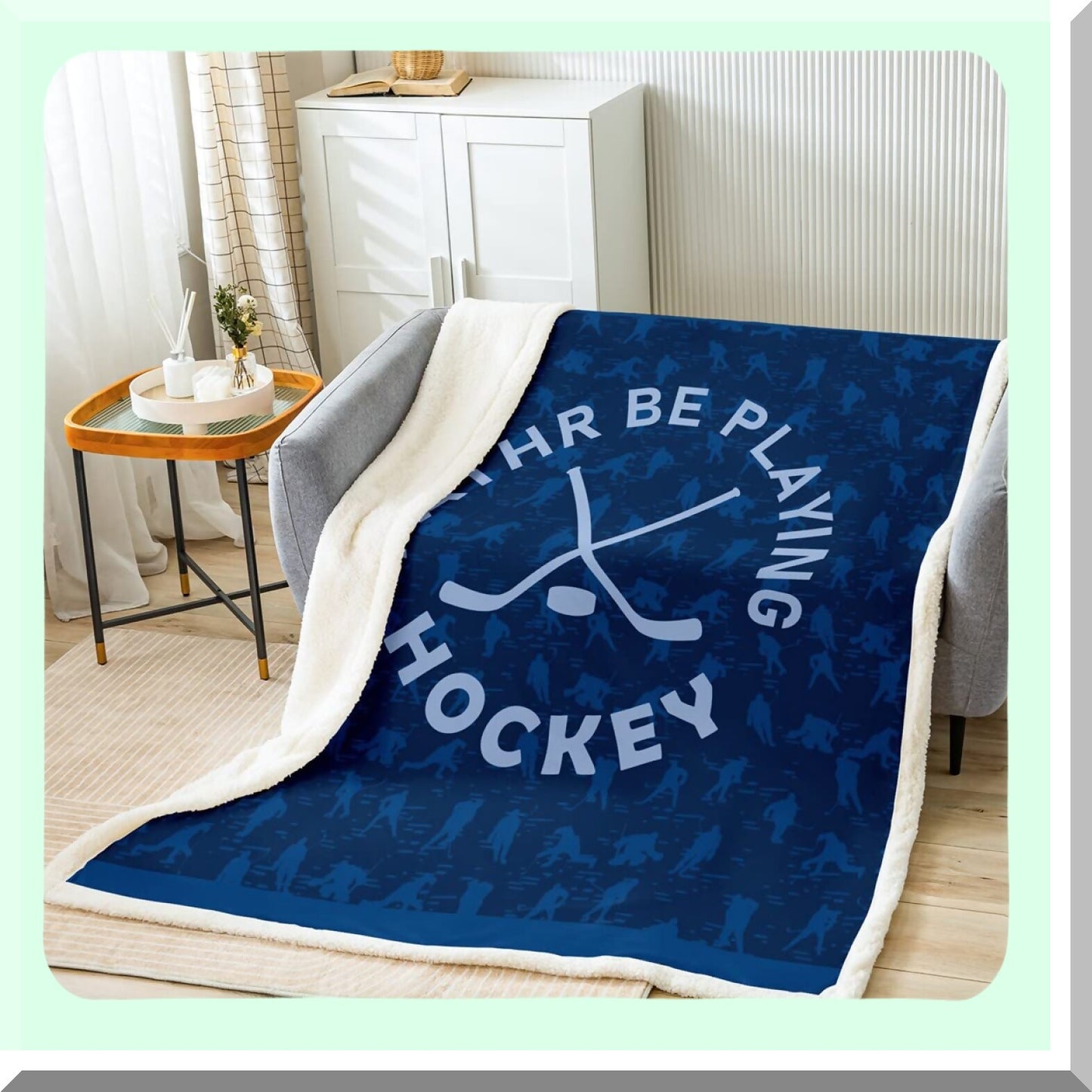 Ultimate Ice Hockey Fleece Throw - Soft, Plush, All-Season Blanket for Sofa, Couch, or Toddler