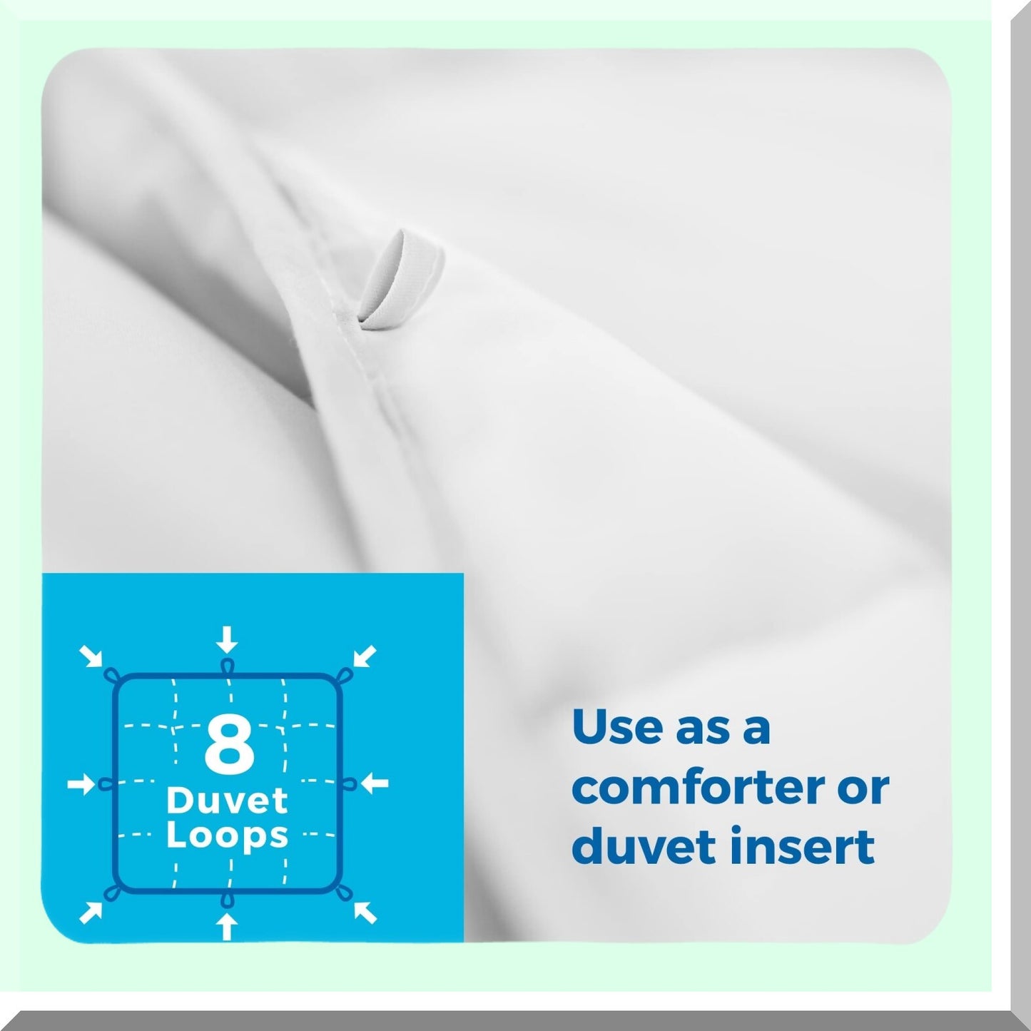 All-Season White Down Alternative Comforter - Box Stitched Duvet Insert for Kids, Teens, Adults - California Dreamer Bedding