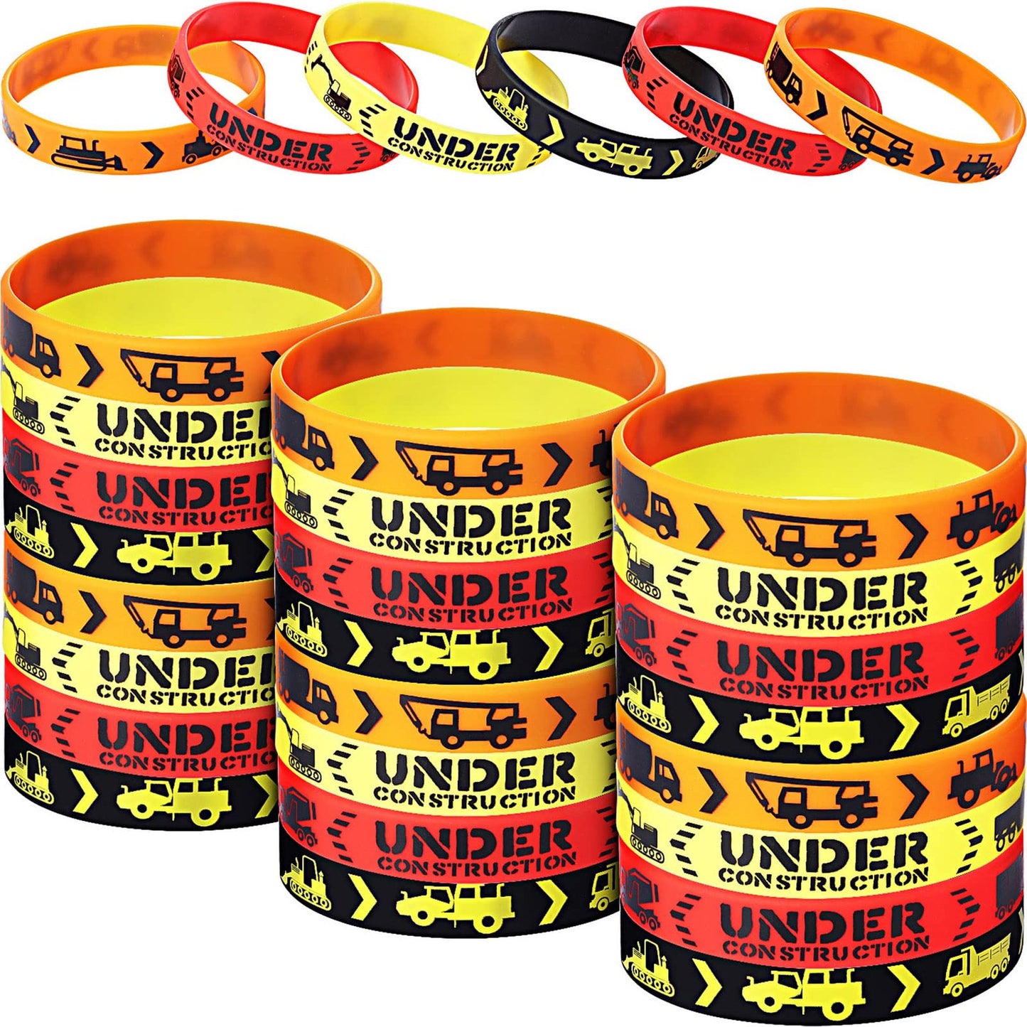 Construction Zone Party Favors Rubber Bracelets for Kids