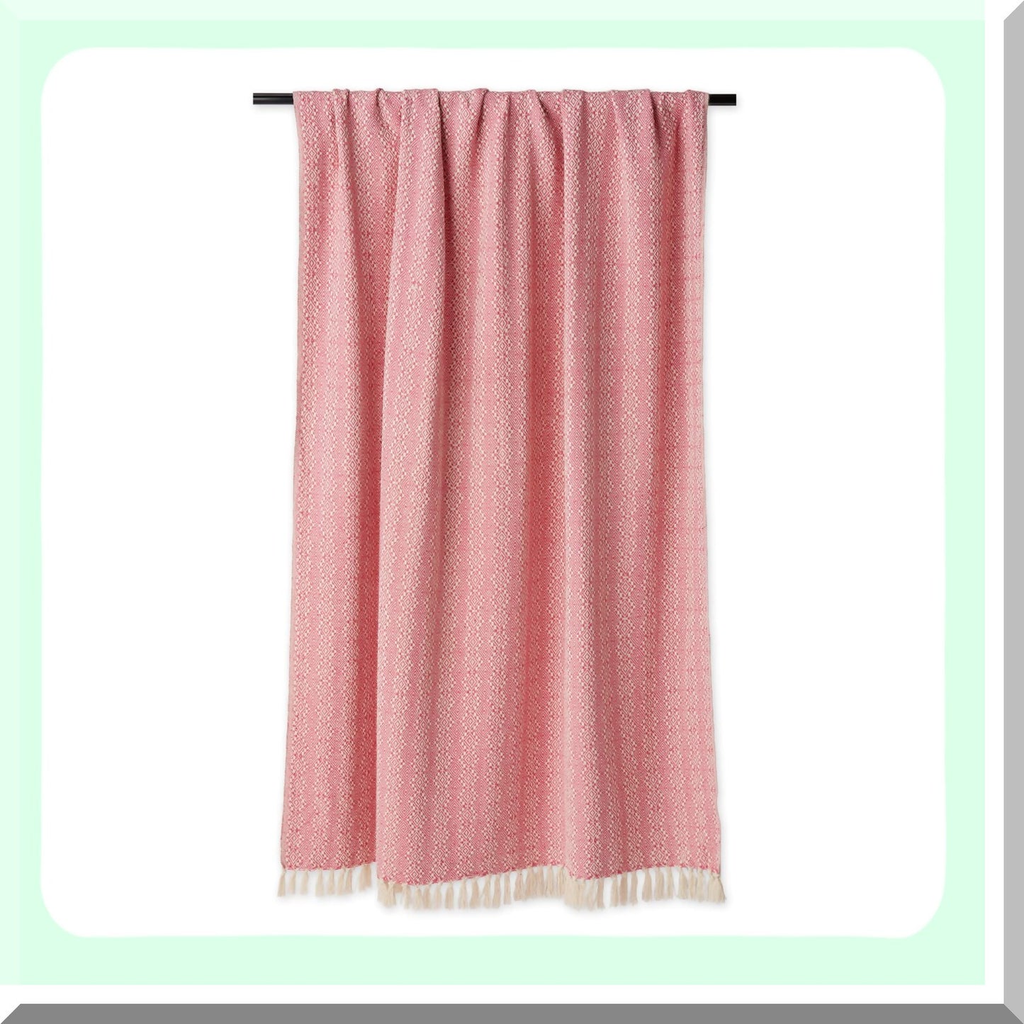 Modern Rose Diamond Stitch Woven Throw Blanket - 50 x 60