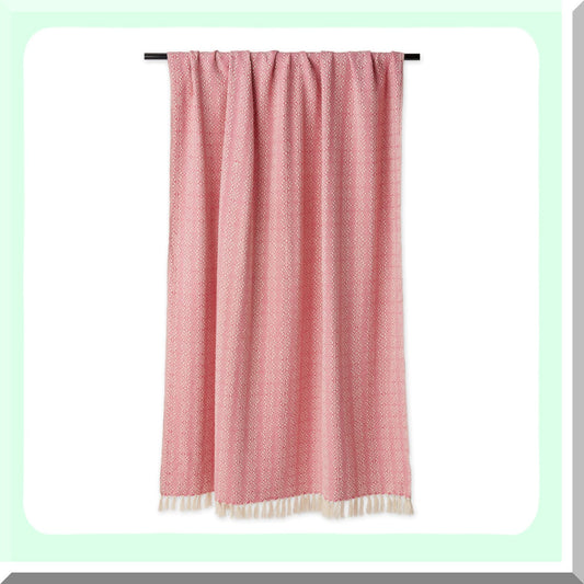 Rose Diamond Stitch Woven Throw Blanket 50 x 60