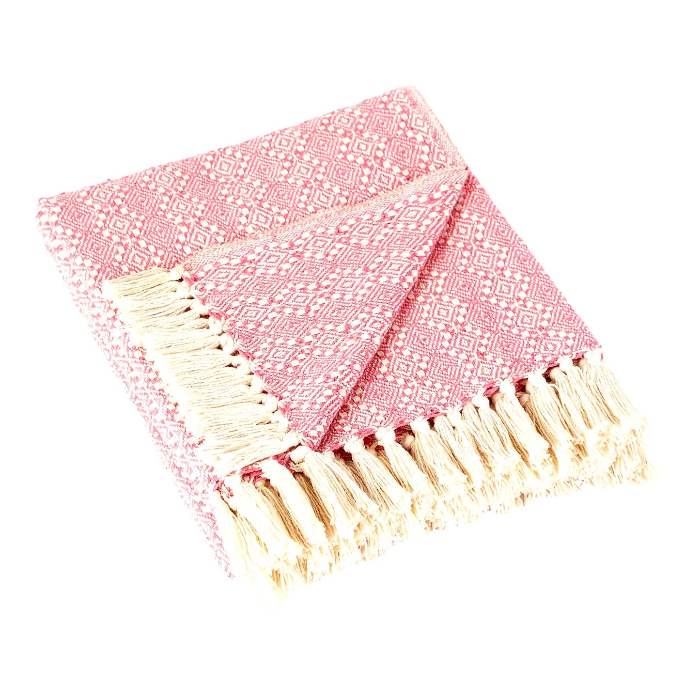 Modern Rose Diamond Stitch Woven Throw Blanket - 50 x 60