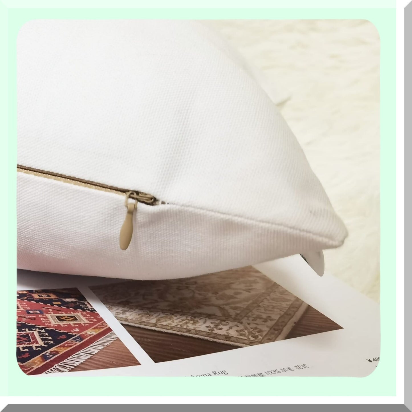 Luxury Deer Lumbar Pillow Covers - Set of 2 12x20 Throw Pillow Covers for Couch Sofa Bedroom - Soft White Decorative Cushion Cases - Home Accent