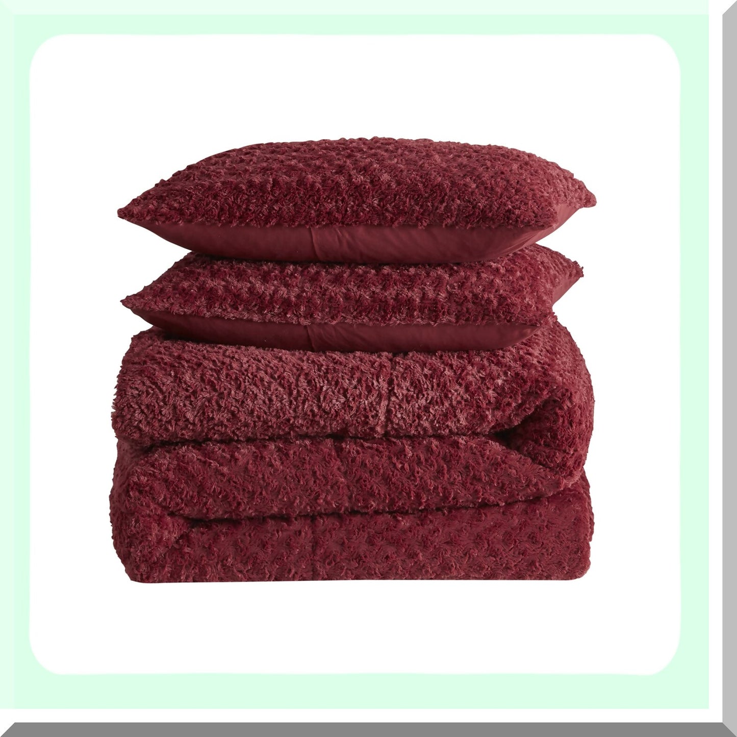 Burgundy Animal Print Comforter Set - 3 Piece Queen Bedding with Shams - Ultra Soft and Cozy - Luxurious Queen Size Comforter Set