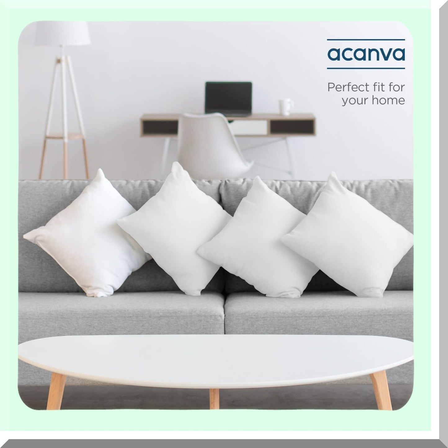 UltraSoft Pillow Inserts 18x18 - 4 Pack White - Decorative Cushion Square Sham Form - Bed Couch Sofa - Polyester Filling - 4 Count