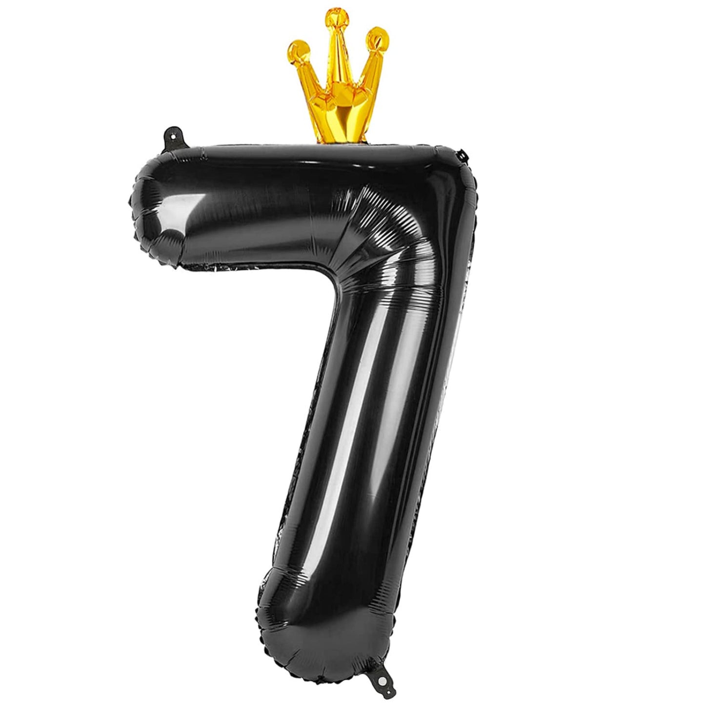 Black Seven 40-Inch Balloon Bundle - Perfect for 7th Birthdays, Wednesday Addams Parties, and 70-Year-Old Celebrations! Add a touch of elegance to your event with this versatile decoration.