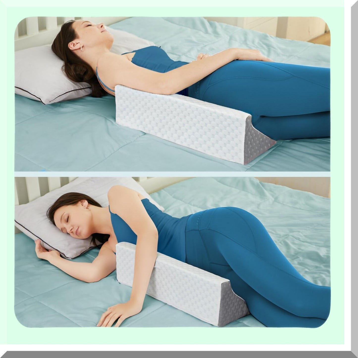 SleepEase Body Support Wedge - Pregnancy & Post-Op Pillow for Side Sleepers. Back Pain Relief & Comfortable Sleep Positioner.