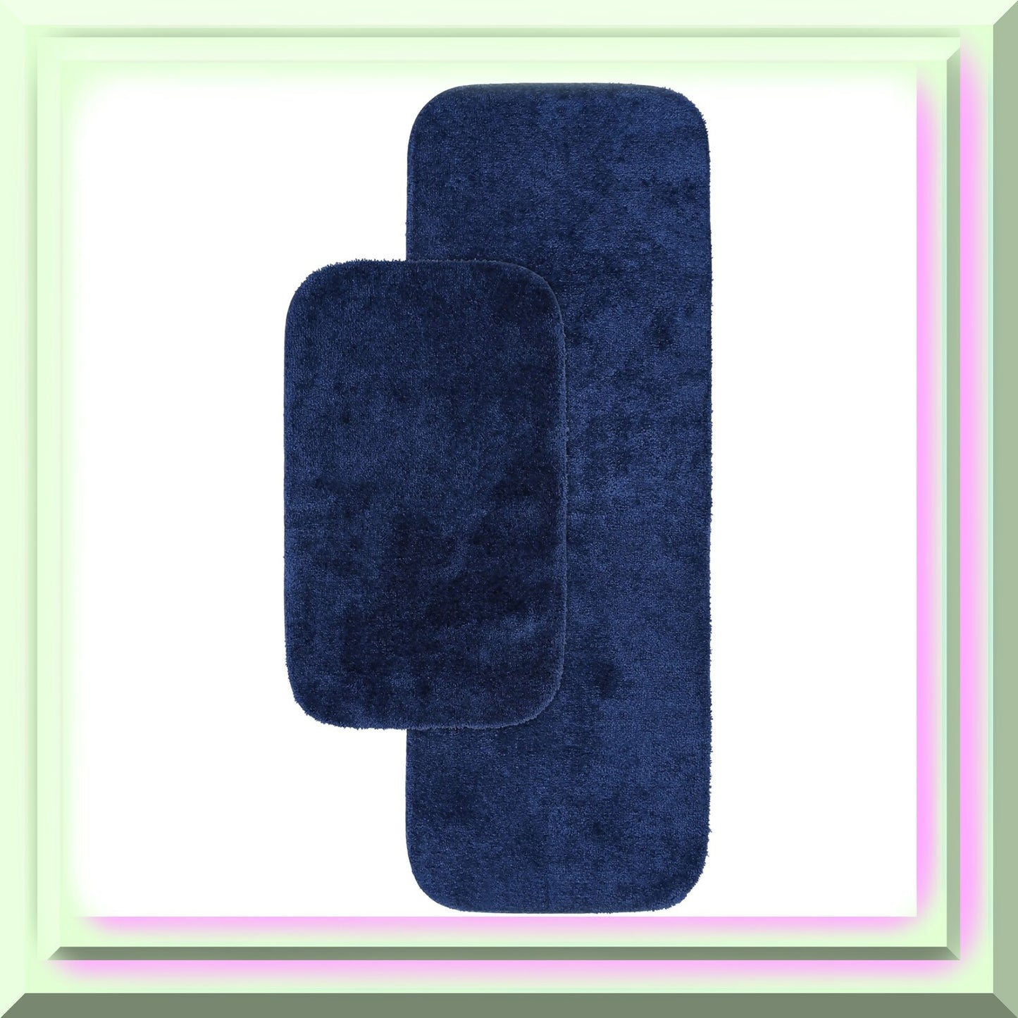 Nylon Bathroom Set 2-Piece Navy 21x34/22x60