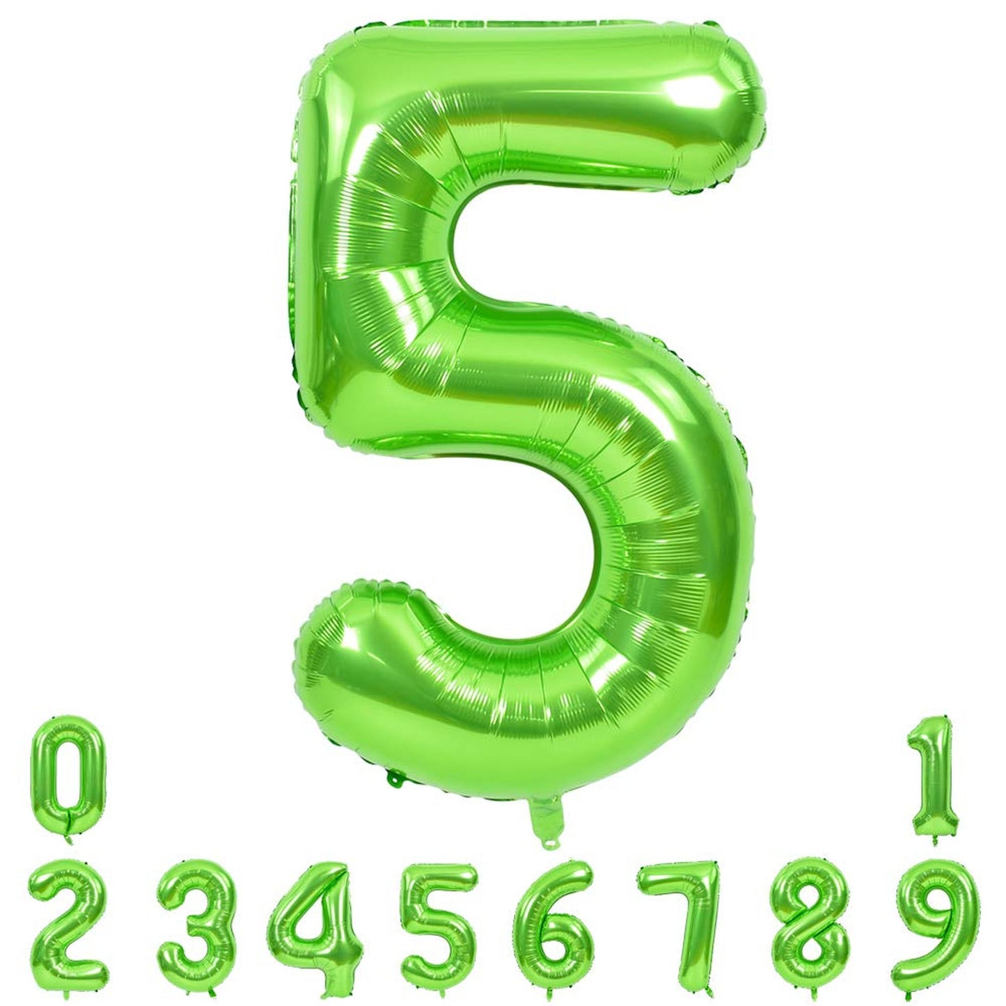 Large Green Number Balloons 0-9 for Parties