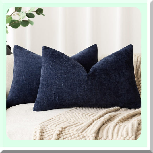 Cozy Farmhouse Lumbar Pillow Covers Set of 2 for Couch