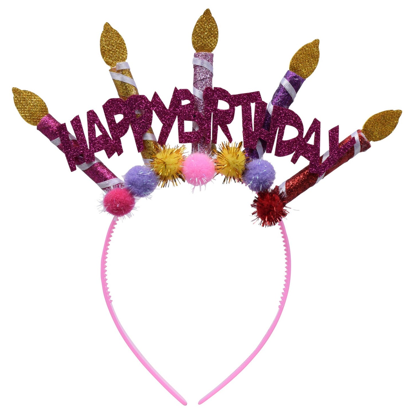 Brightly Colored Birthday Headbands, 8.625x8.25 in. (Pack of 36)