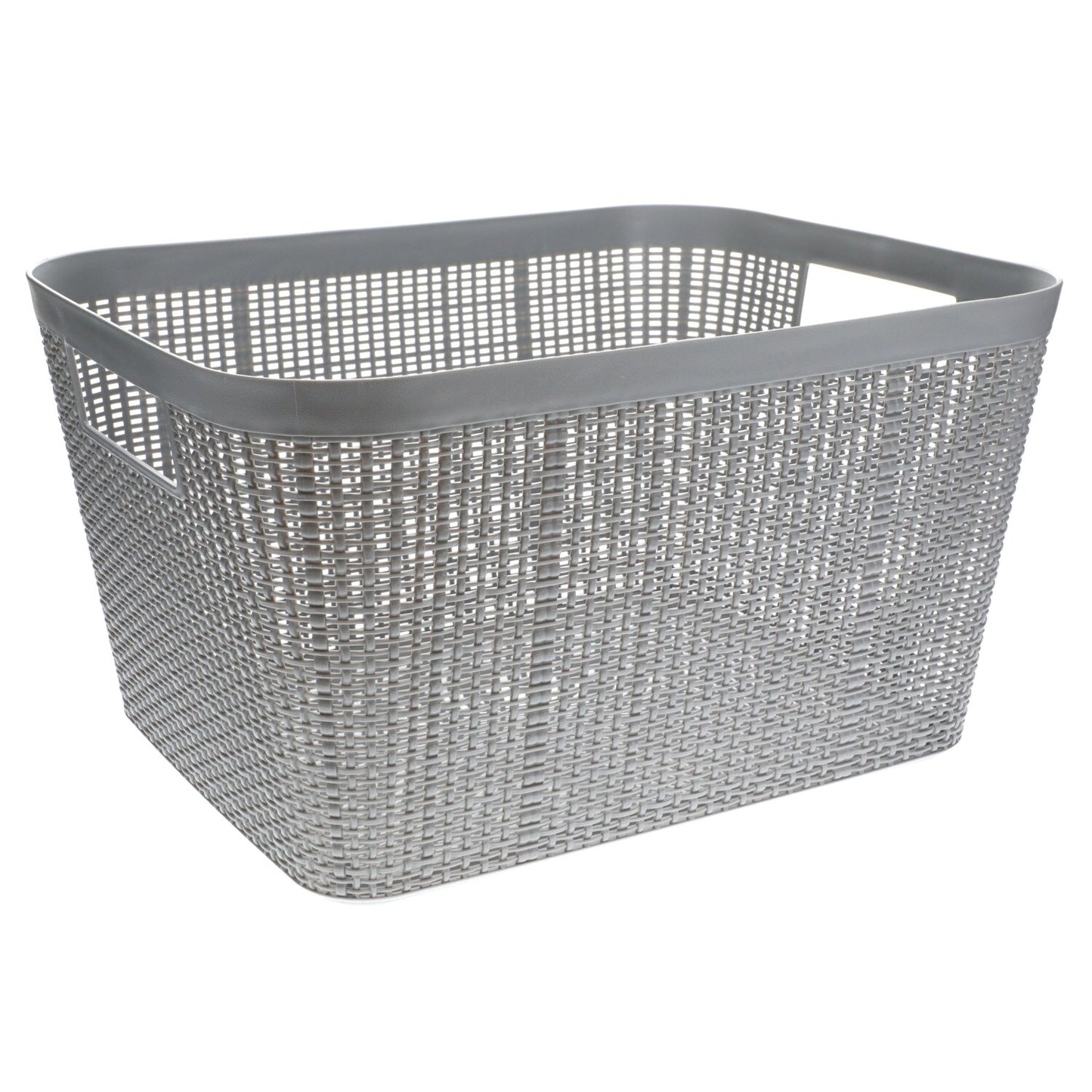 Deep Rectangular Woven Storage Baskets 15.14x12.18x8.5in-Pack 18