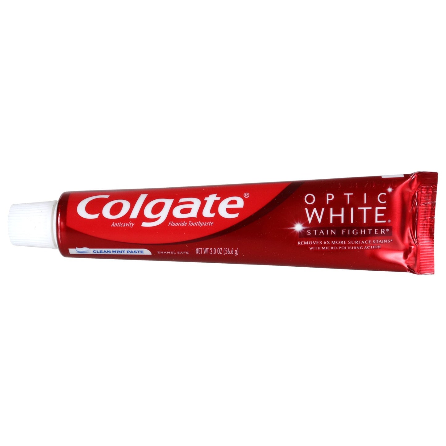 Colgate Optic White Clean Mint Toothpaste, 2-oz. Bonus Tubes (Pack of 24)