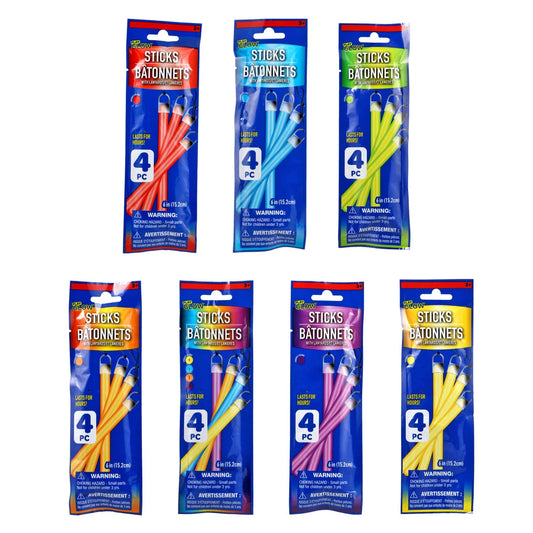 Play Glow Glow In The Dark Sticks, 4-ct. Packs (Pack of 36)