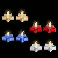 Luminessence Metallic Star-Shaped LED Tealight Candles, 2-ct. Packs (Pack of 48)