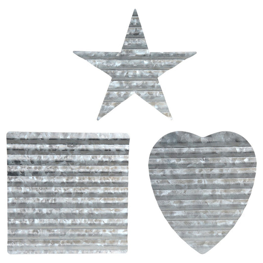Crafter's Square Galvanized Metal Plaques, 7x.125x7 in. (Pack of 48)