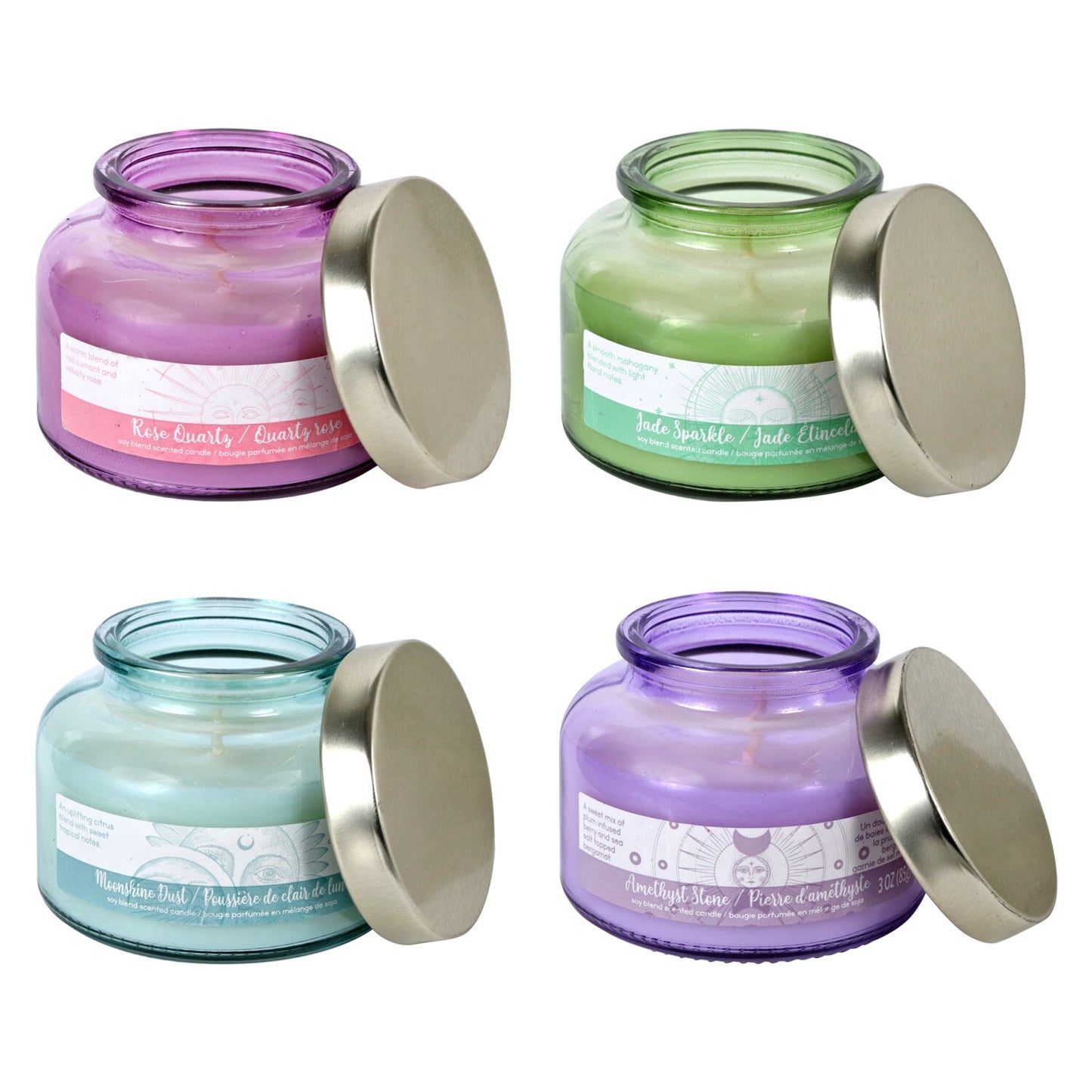 Iridescent Fashion Scented Candle Jars, 3 oz. (Pack of 24)