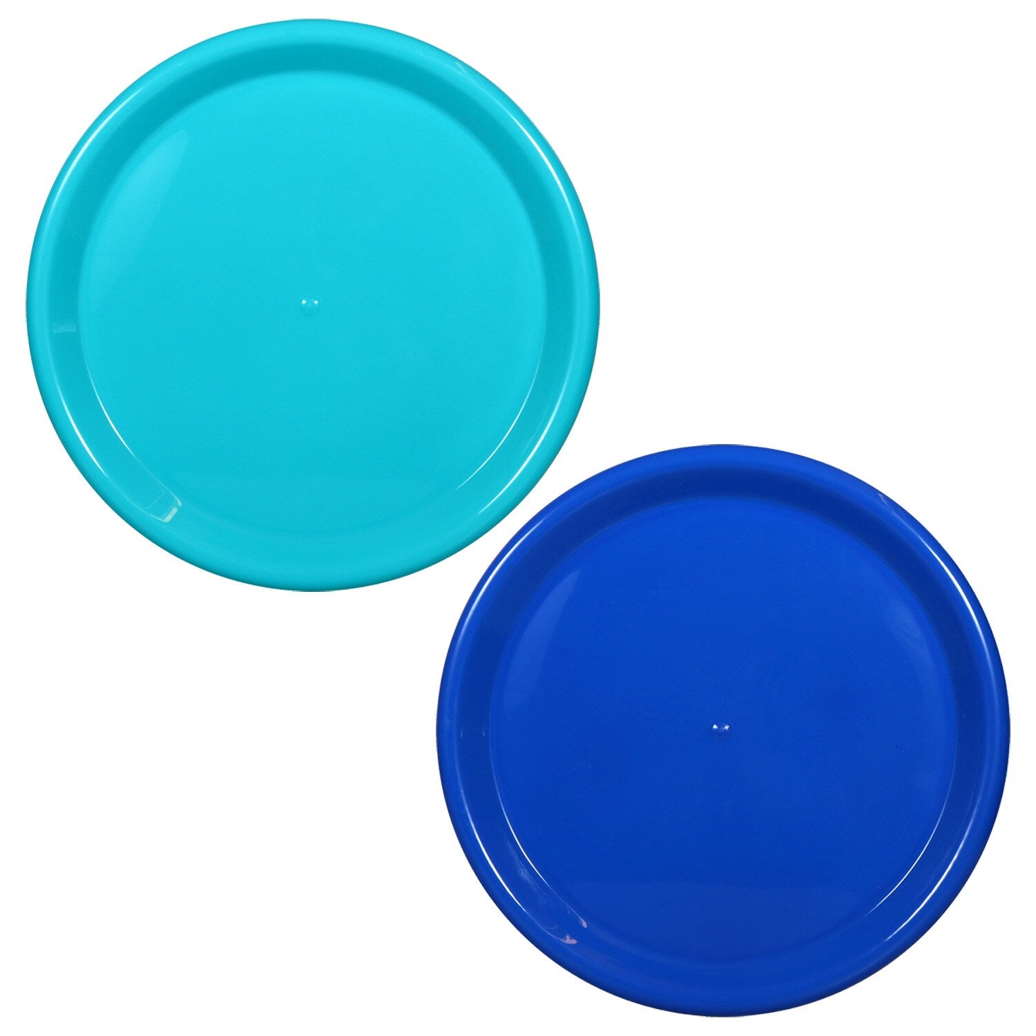 Bright Plastic Blue and Green Plates, 4-ct. Packs (Pack of 24)