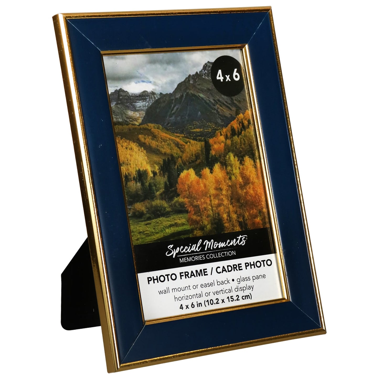 Special Navy Picture Frames with Gold Borders, 4x6-in. (Pack of 12)