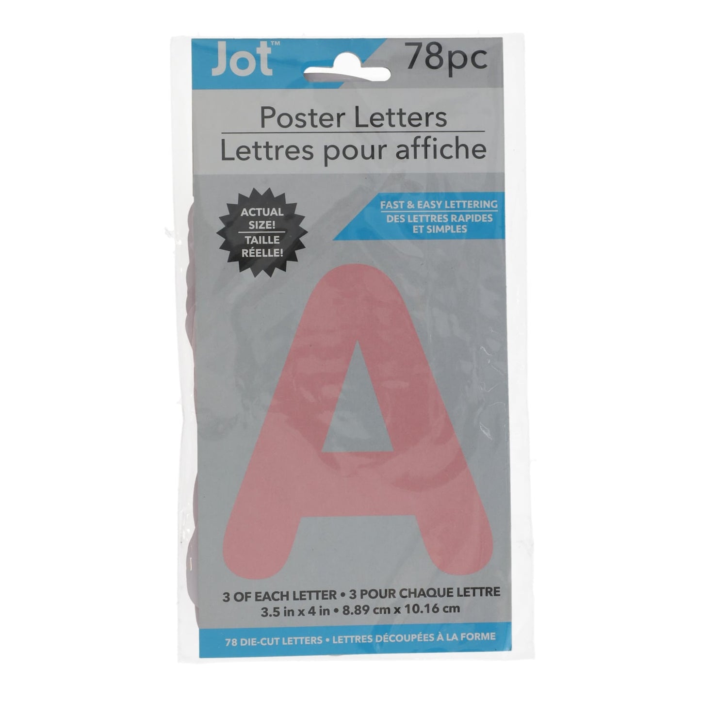 Jot Printed Double Sided Poster Letters, 4 in. (Pack of 24)