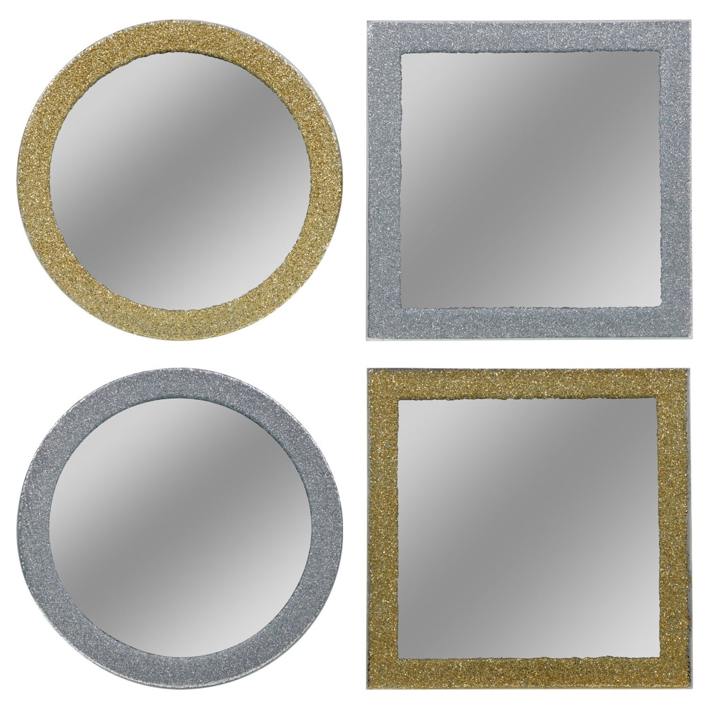 Mirror Candleholders with Glittery Accents, 4.5 in. (Pack of 40)