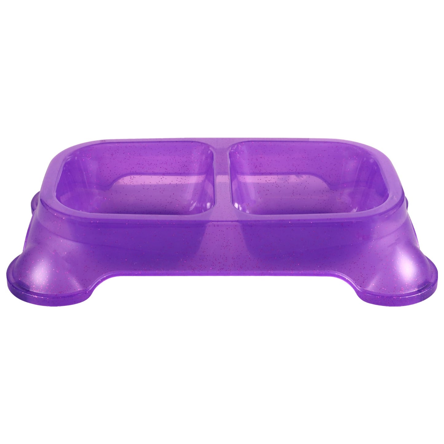 Bright Plastic Divided Pet Bowls, 11.25x6.625x2-in. (Pack of 36)