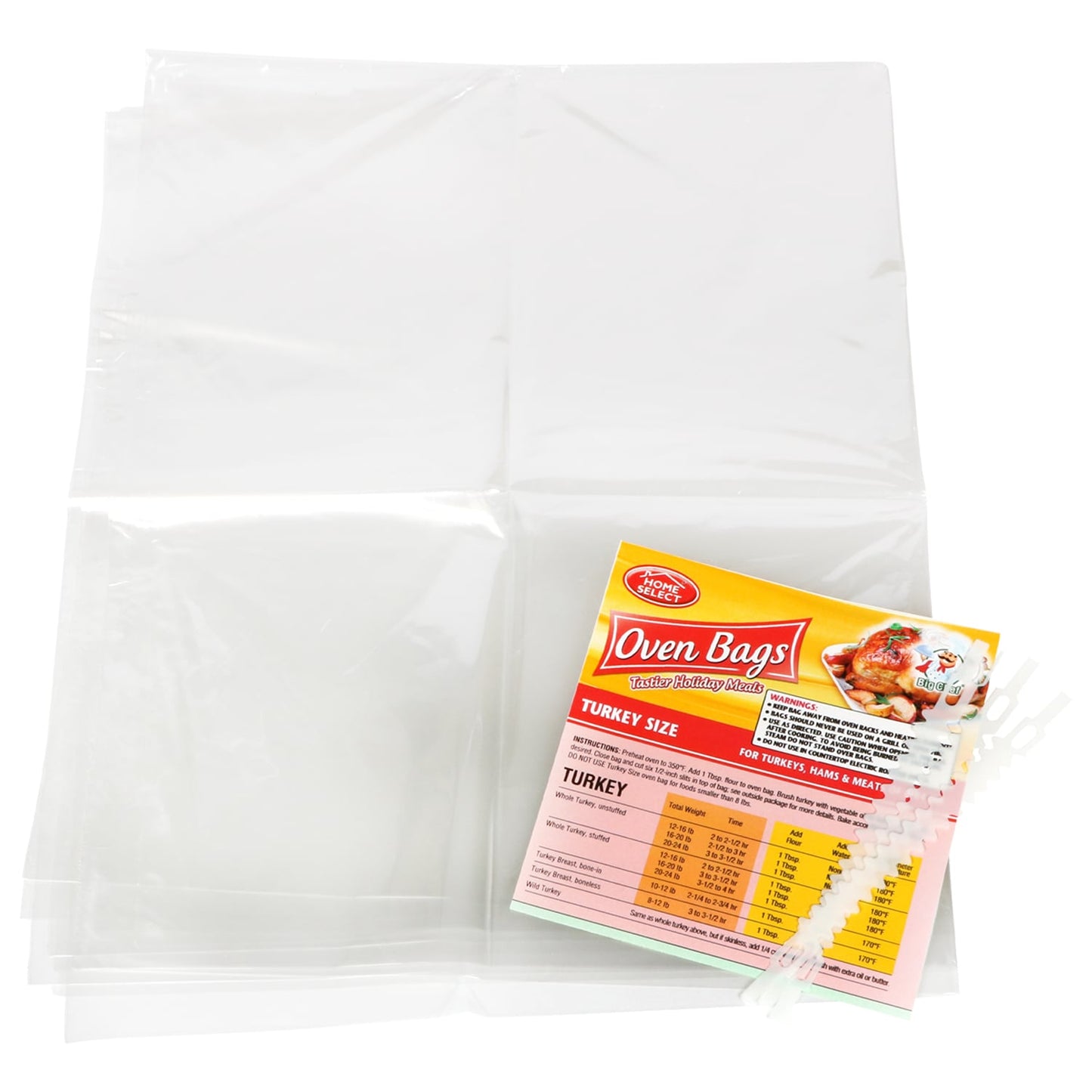 Home Select Big Chef Turkey-Size Oven Bags, 3-ct. Bonus Packs (Pack of 24)