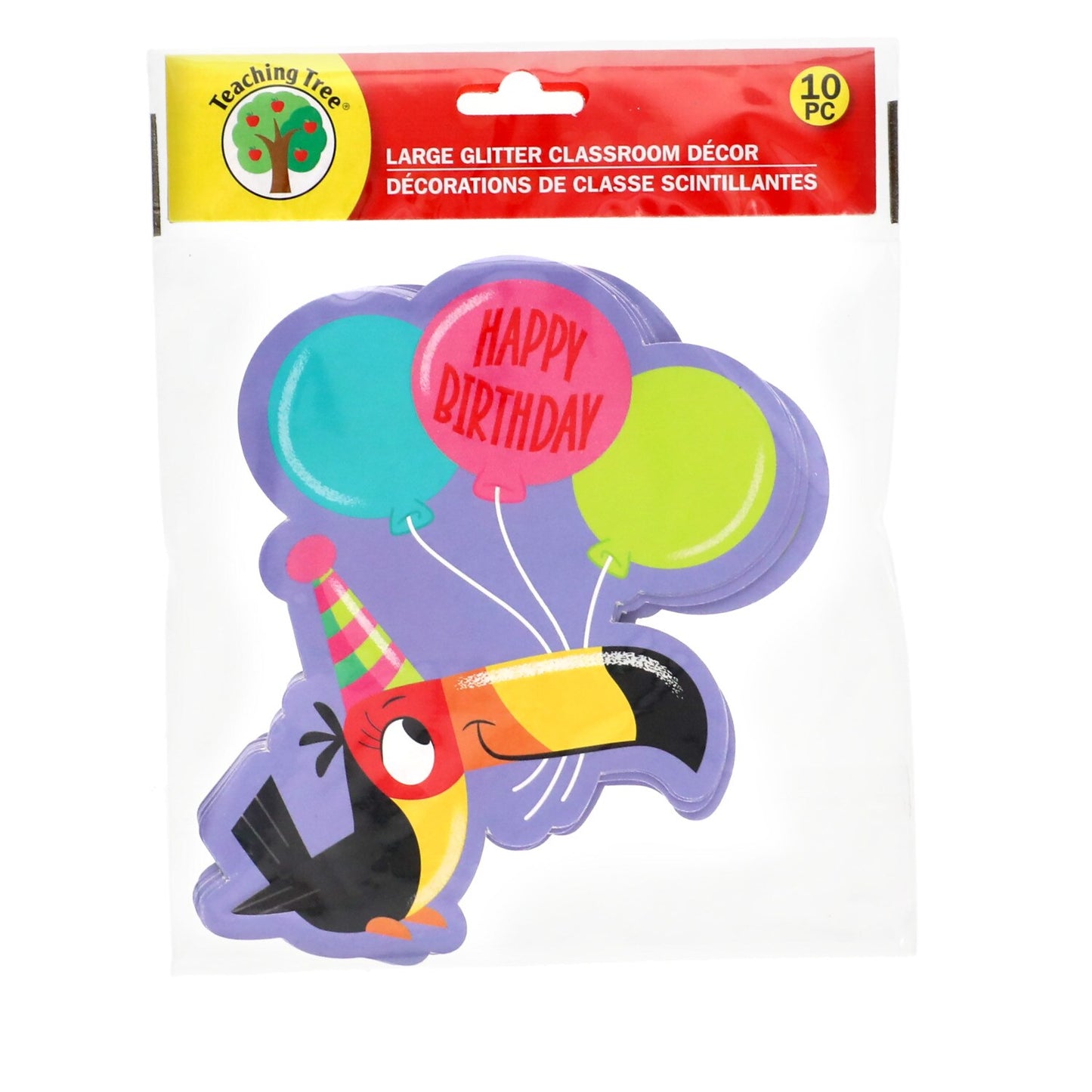 Teaching Tree Large Glitter Classroom Decorations, 10-ct. Packs (Pack of 24)