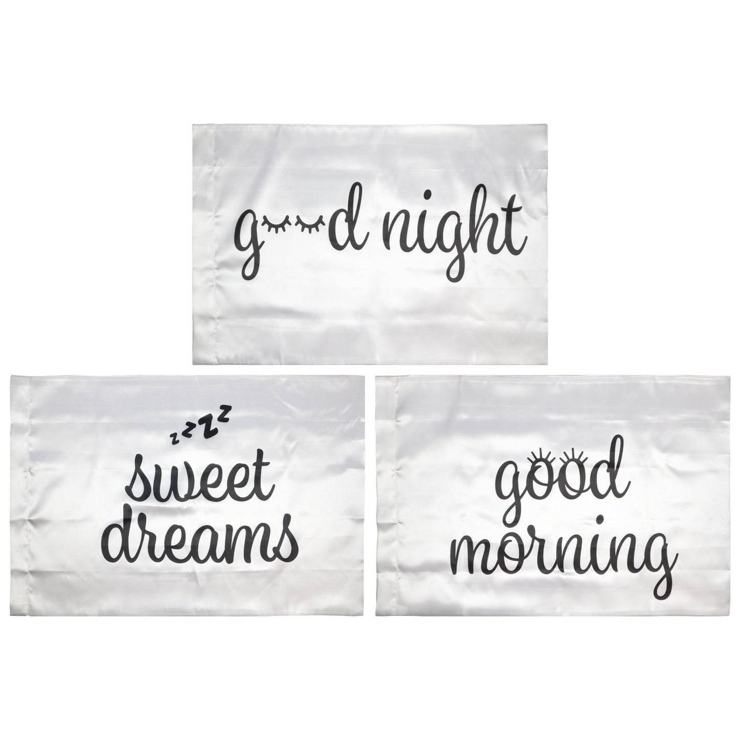 Home Collection Satin Pillowcases with Sentiments (Pack of 24)