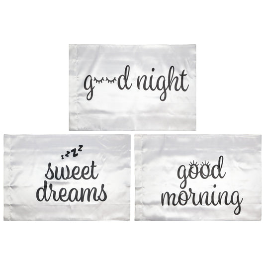 Home Collection Satin Pillowcases with Sentiments (Pack of 24)