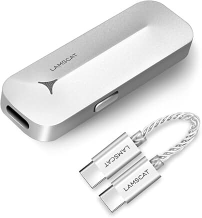 Portable headphone amp with balanced 2.5mm output and high-resolution DAC