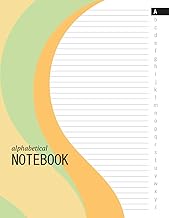 Alphabetical Lined Notebook with A-Z Tabs in Orange and Green